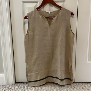 Frette collection sleeveless, tan tunic.